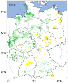Dürremonitor Deutschland Oberboden 0 bis 25 cm Bodenfeuchtekarte